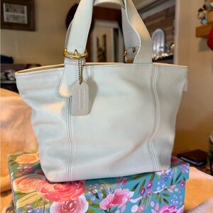 Coach Waverly White Tote